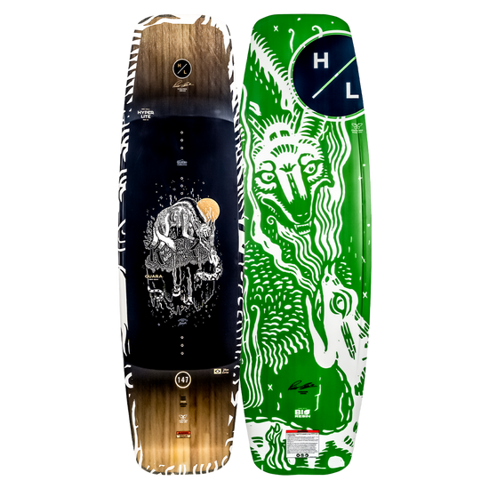 Guara: An eco-friendly wakeboard with artistic animal and abstract symbol designs.