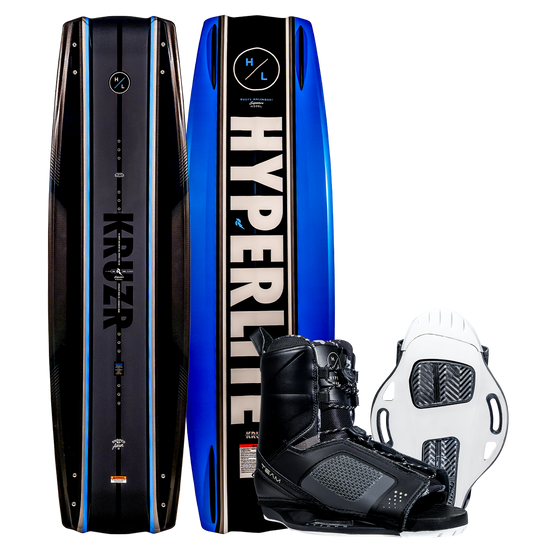 Kruzr w/Team OT Bindings features Hyperlite text in blue and black.