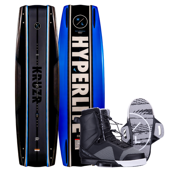 Kruzr w/Team X Binding, black-blue design featuring Hyperlite text.