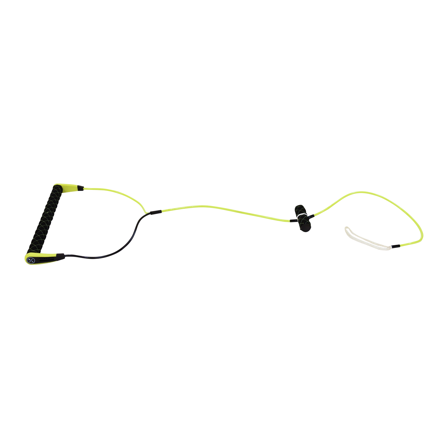 Yellow and black Plus T-Handle with a long rope.