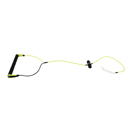 Yellow and black Plus T-Handle with a long rope.