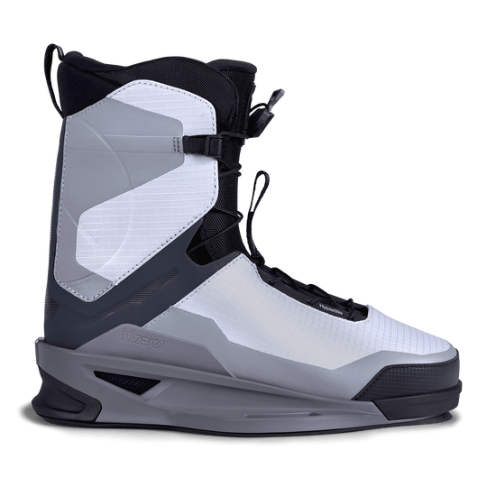 Gray/black ZER02 Binding: modern design, lace system, enhanced energy transfer snowboard boot.