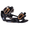 Black/gold snowboard binding with adjustable toe strap, System Lowback Binding.